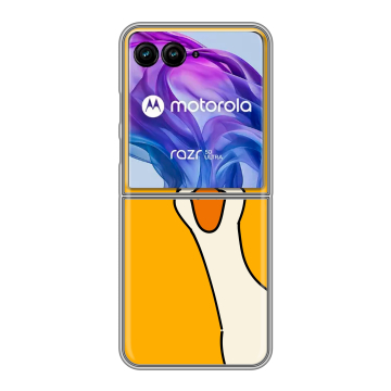 Пластиковый чехол на Motorola Razr 50 Ultra с принтом Утка