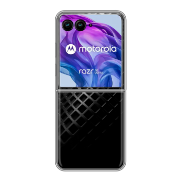 Пластиковый чехол на Motorola Razr 50 Ultra с принтом Текстура металла