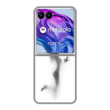 Пластиковый чехол на Motorola Razr 50 Ultra с принтом Силуэт