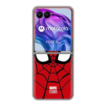 Пластиковый чехол на Motorola Razr 50 Ultra с принтом человек паук spiderman