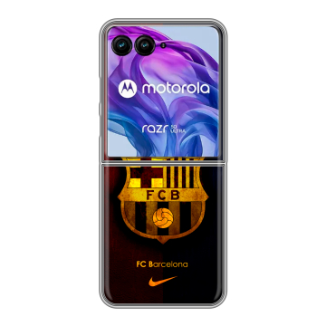 Пластиковый чехол на Motorola Razr 50 Ultra с принтом Барселона Barcelona