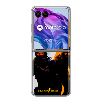 Пластиковый чехол на Motorola Razr 50 Ultra с принтом Контер страйк Counter strike