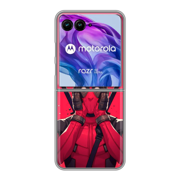 Пластиковый чехол на Motorola Razr 50 Ultra с принтом Дедпул Deadpool