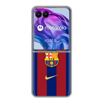 Пластиковый чехол на Motorola Razr 50 Ultra с принтом Барселона Barcelona