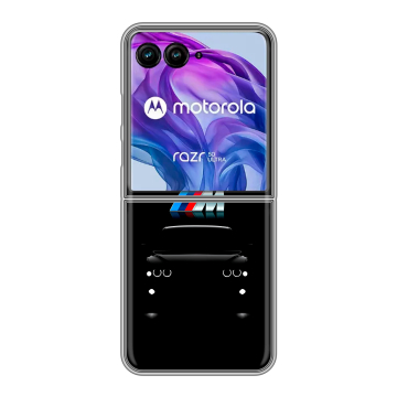 Пластиковый чехол на Motorola Razr 50 Ultra с принтом БМВ BMW