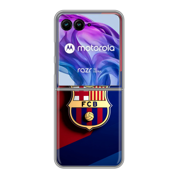 Пластиковый чехол на Motorola Razr 50 Ultra с принтом Барселона Barcelona