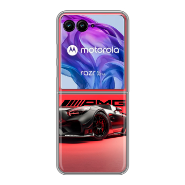 Пластиковый чехол на Motorola Razr 50 Ultra с принтом Мерседес Mercedes AMG Пластиковый чехол на Motorola Razr 50 Ultra с принтом Мерседес Mercedes AMG