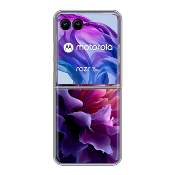 Пластиковый чехол на Motorola Razr 50 Ultra с принтом женский цветы