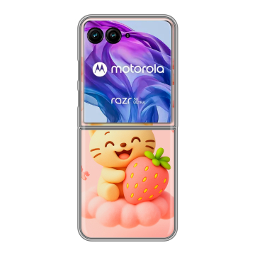 Пластиковый чехол на Motorola Razr 50 Ultra с принтом для девочек