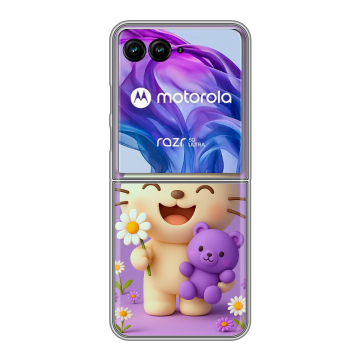 Пластиковый чехол на Motorola Razr 50 Ultra с принтом для девочек