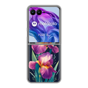 Пластиковый чехол на Motorola Razr 50 Ultra с принтом Цветы орхидеи Пластиковый чехол на Motorola Razr 50 Ultra с принтом Цветы орхидеи