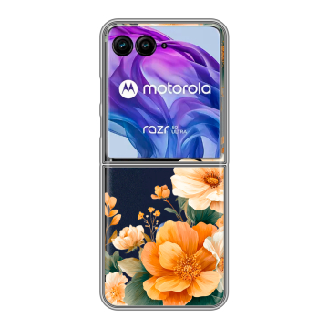 Пластиковый чехол на Motorola Razr 50 Ultra с принтом Цветы принт Пластиковый чехол на Motorola Razr 50 Ultra с принтом Цветы принт