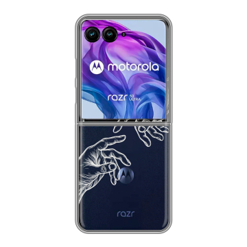 Пластиковый чехол на Motorola Razr 50 Ultra с принтом Сотворение мира Пластиковый чехол на Motorola Razr 50 Ultra с принтом Сотворение мира