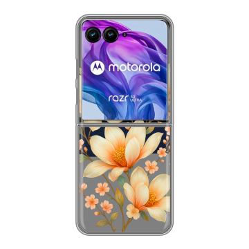Пластиковый чехол на Motorola Razr 50 Ultra с принтом Цветы Пластиковый чехол на Motorola Razr 50 Ultra с принтом Цветы