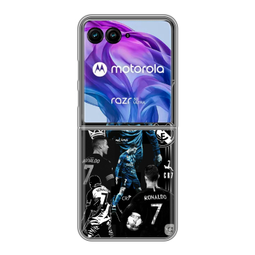Пластиковый чехол на Motorola Razr 50 Ultra с принтом Реал Роналдо