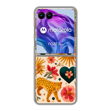 Пластиковый чехол на Motorola Razr 50 Ultra с принтом Модный принт Пластиковый чехол на Motorola Razr 50 Ultra с принтом Модный принт