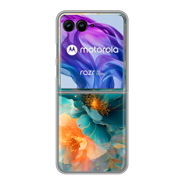 Пластиковый чехол на Motorola Razr 50 Ultra с принтом Цветы Пластиковый чехол на Motorola Razr 50 Ultra с принтом Цветы