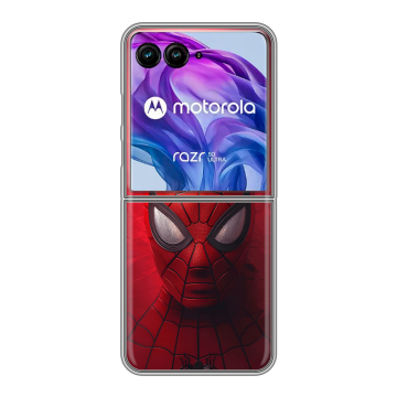 Пластиковый чехол на Motorola Razr 50 Ultra с принтом Spiderman Человек паук