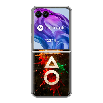 Пластиковый чехол на Motorola Razr 50 Ultra с принтом Squid Game Игра кальмара