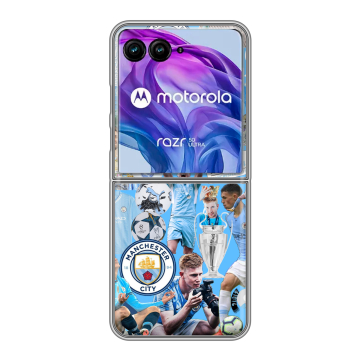 Пластиковый чехол на Motorola Razr 50 Ultra с принтом Man City Манчестер Сити Пластиковый чехол на Motorola Razr 50 Ultra с принтом Man City Манчестер Сити