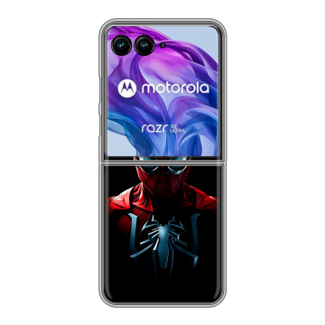 Пластиковый чехол на Motorola Razr 50 Ultra с принтом Spiderman Человек паук
