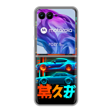 Пластиковый чехол на Motorola Razr 50 Ultra с принтом машины тачки Пластиковый чехол на Motorola Razr 50 Ultra с принтом машины тачки