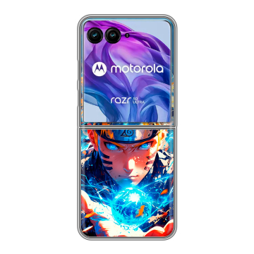 Пластиковый чехол на Motorola Razr 50 Ultra с принтом Аниме Наруто Naruto