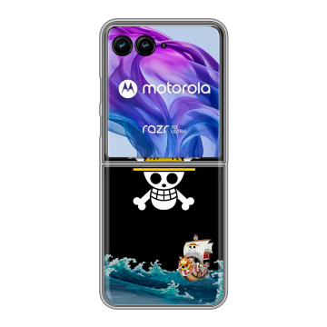Пластиковый чехол на Motorola Razr 50 Ultra с принтом One Piece Ван Пис