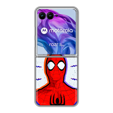 Пластиковый чехол на Motorola Razr 50 Ultra с принтом Spiderman Человек паук Пластиковый чехол на Motorola Razr 50 Ultra с принтом Spiderman Человек паук