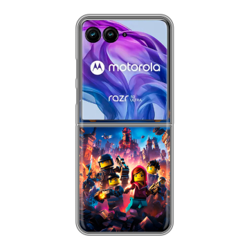Пластиковый чехол на Motorola Razr 50 Ultra с принтом Roblox Роблокс