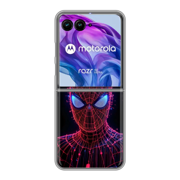 Пластиковый чехол на Motorola Razr 50 Ultra с принтом Spiderman Человек паук