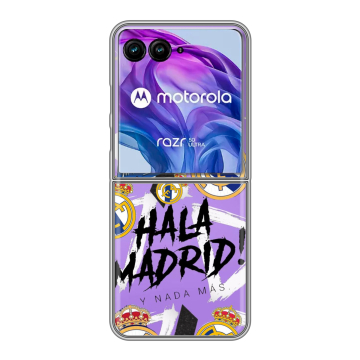 Пластиковый чехол на Motorola Razr 50 Ultra с принтом Real Madrid Реал Мадрид