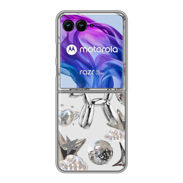 Пластиковый чехол на Motorola Razr 50 Ultra с принтом Y2K