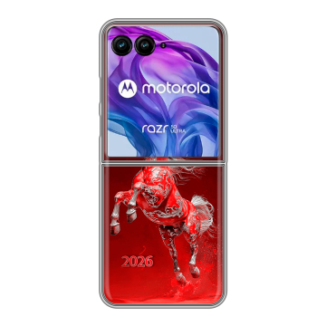 Пластиковый чехол на Motorola Razr 50 Ultra с принтом Новый год Пластиковый чехол на Motorola Razr 50 Ultra с принтом Новый год