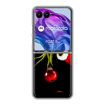 Пластиковый чехол на Motorola Razr 50 Ultra с принтом Новый год Гринч Пластиковый чехол на Motorola Razr 50 Ultra с принтом Новый год Гринч