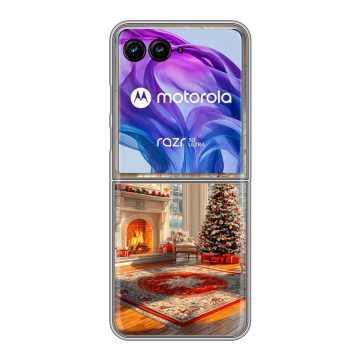 Пластиковый чехол на Motorola Razr 50 Ultra с принтом Новый год Пластиковый чехол на Motorola Razr 50 Ultra с принтом Новый год