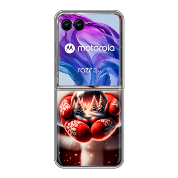 Пластиковый чехол на Motorola Razr 50 Ultra с принтом Новый год Пластиковый чехол на Motorola Razr 50 Ultra с принтом Новый год