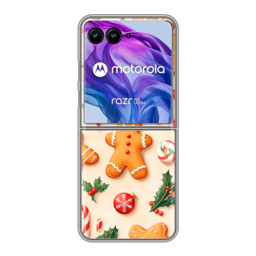 Пластиковый чехол на Motorola Razr 50 Ultra с принтом Новый год Пластиковый чехол на Motorola Razr 50 Ultra с принтом Новый год