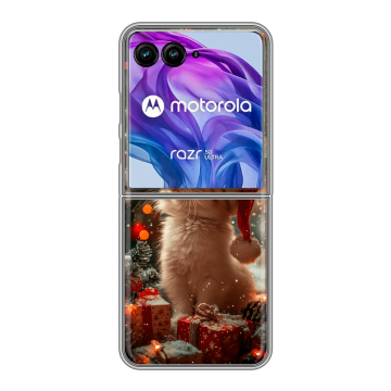 Пластиковый чехол на Motorola Razr 50 Ultra с принтом Новый год Пластиковый чехол на Motorola Razr 50 Ultra с принтом Новый год