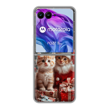 Пластиковый чехол на Motorola Razr 50 Ultra с принтом Новый год Пластиковый чехол на Motorola Razr 50 Ultra с принтом Новый год