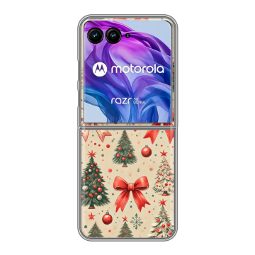 Пластиковый чехол на Motorola Razr 50 Ultra с принтом Новый год Пластиковый чехол на Motorola Razr 50 Ultra с принтом Новый год