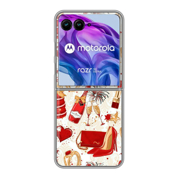 Пластиковый чехол на Motorola Razr 50 Ultra с принтом Новый год Пластиковый чехол на Motorola Razr 50 Ultra с принтом Новый год