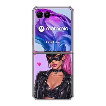 Пластиковый чехол на Motorola Razr 50 Ultra с принтом женский Пластиковый чехол на Motorola Razr 50 Ultra с принтом женский