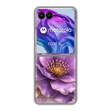 Пластиковый чехол на Motorola Razr 50 Ultra с принтом женский