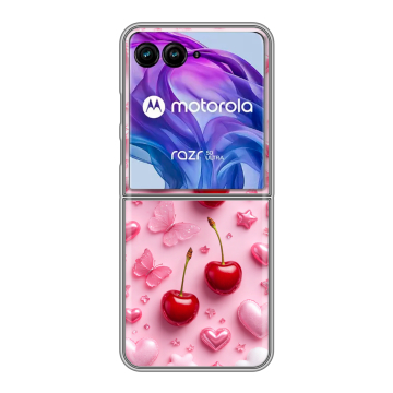 Пластиковый чехол на Motorola Razr 50 Ultra с принтом для девочек