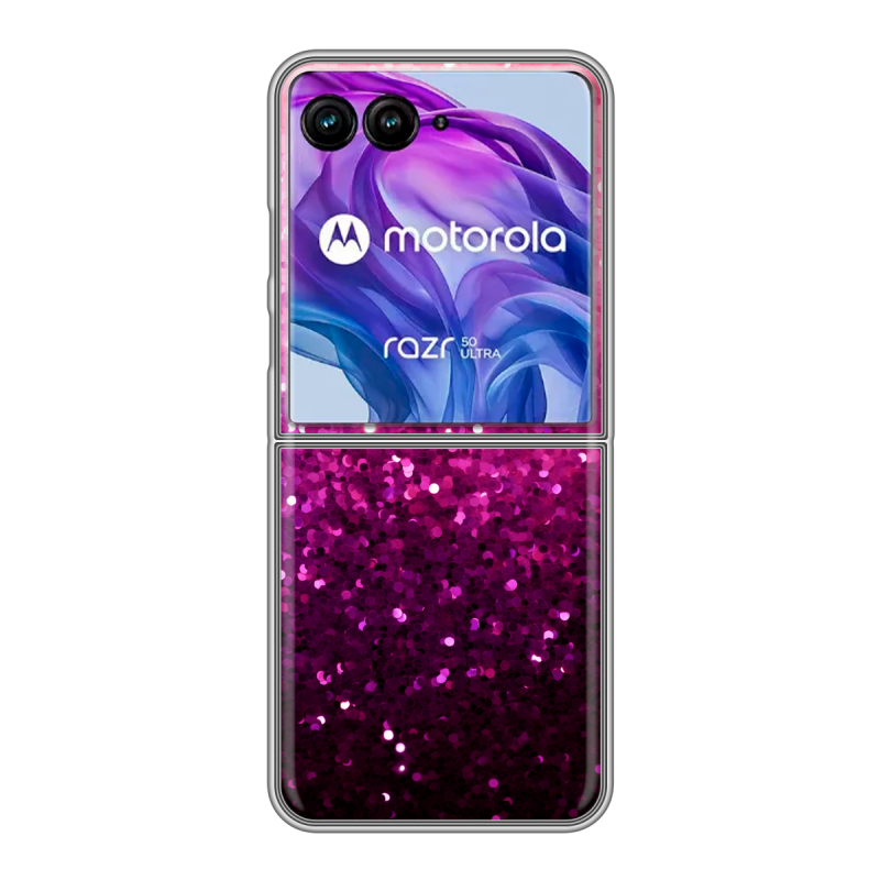 Пластиковый чехол на Motorola Razr 50 Ultra с принтом Блестки Пластиковый чехол на Motorola Razr 50 Ultra с принтом Блестки