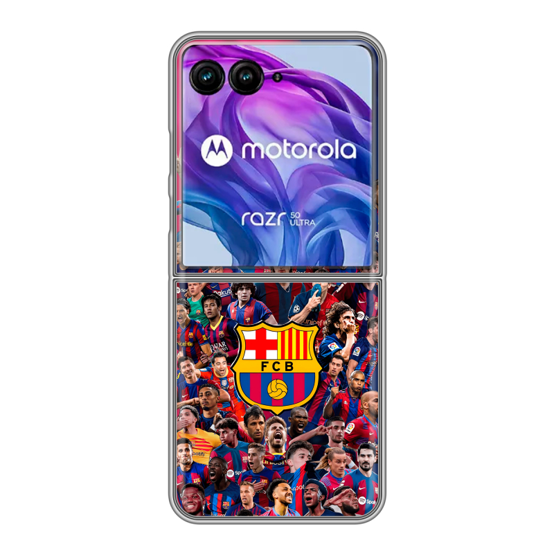 Пластиковый чехол на Motorola Razr 50 Ultra с принтом Барселона Barcelona Пластиковый чехол на Motorola Razr 50 Ultra с принтом Барселона Barcelona