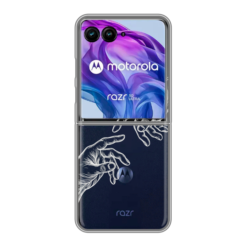 Пластиковый чехол на Motorola Razr 50 Ultra с принтом Сотворение мира Пластиковый чехол на Motorola Razr 50 Ultra с принтом Сотворение мира