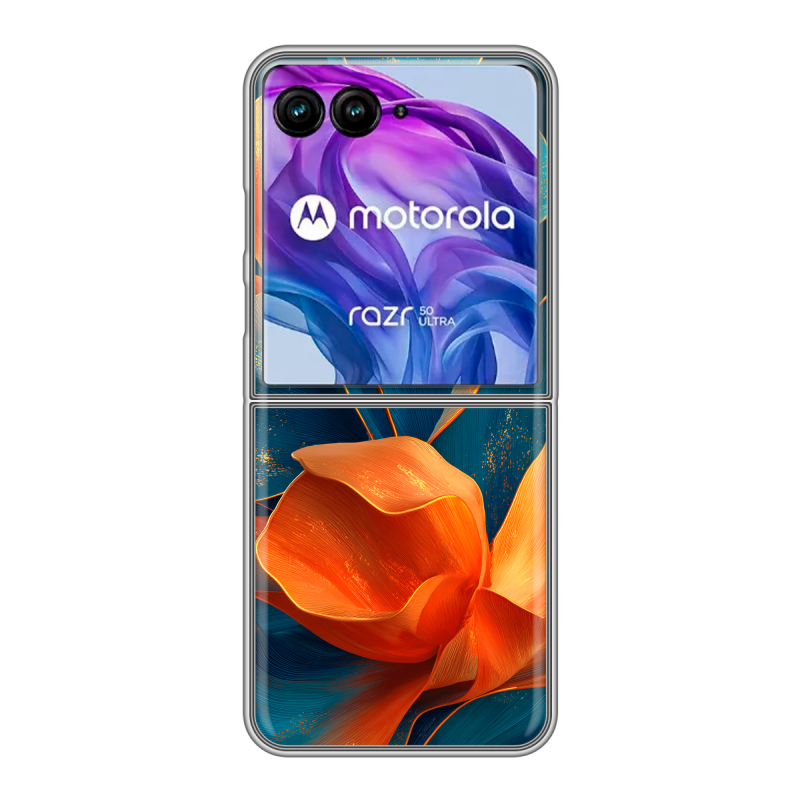 Пластиковый чехол на Motorola Razr 50 Ultra с принтом Цветы Пластиковый чехол на Motorola Razr 50 Ultra с принтом Цветы