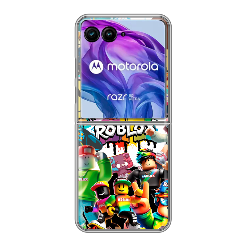 Пластиковый чехол на Motorola Razr 50 Ultra с принтом Roblox Роблокс Пластиковый чехол на Motorola Razr 50 Ultra с принтом Roblox Роблокс